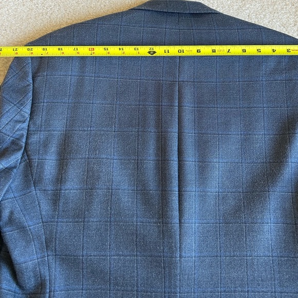 Lauren Ralph Lauren Plaid Blue Silk Wool Blend Sports Coat 44R - Picture 10 of 13